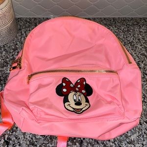 Stoney Clover Lane Disney Neon Pink Nylon Backpack